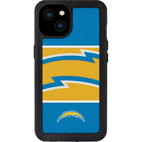 NFL Los Angeles Chargers Zone Block iPhone 15 Plus Waterproof Case