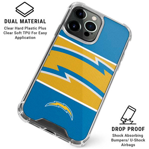 NFL Los Angeles Chargers Zone Block iPhone 16 Pro Clear Case