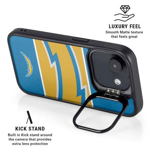 NFL Los Angeles Chargers Zone Block iPhone 16e Kickstand Case