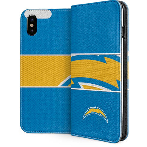 NFL Los Angeles Chargers Zone Block iPhone 8 Folio Case