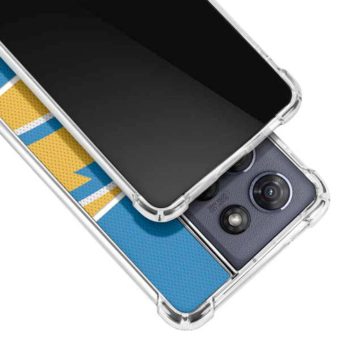 NFL Los Angeles Chargers Zone Block Moto G 5G (2025) Clear Case