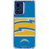 NFL Los Angeles Chargers Zone Block Moto G 5G (2024) Clear Case