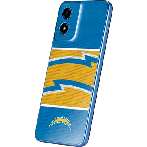 NFL Los Angeles Chargers Zone Block Moto G Play 4G (2024) Skin