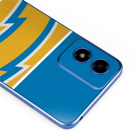 NFL Los Angeles Chargers Zone Block Moto G Play 4G (2024) Skin