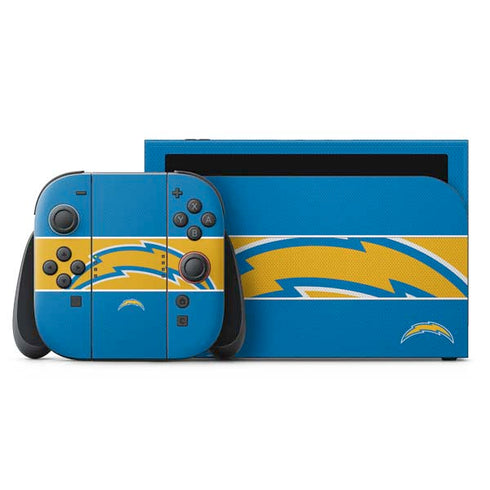 NFL Los Angeles Chargers Zone Block Nintendo Switch 2 (2025) with Joy-Con Skin