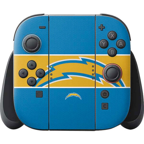 NFL Los Angeles Chargers Zone Block Nintendo Skins
