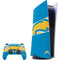NFL Los Angeles Chargers Zone Block PlayStation PS5 Skins
