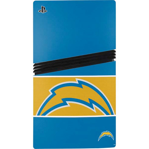 NFL Los Angeles Chargers Zone Block PS5 Pro Disk Console Skin