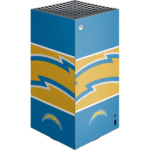 NFL Los Angeles Chargers Zone Block XBox Series X Digital Edition Console Skin