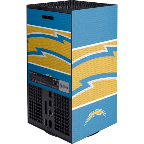 NFL Los Angeles Chargers Zone Block XBox Series X Digital Edition Console Skin