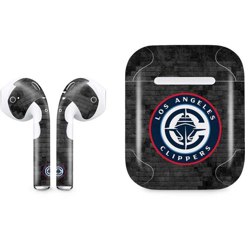 NBA Los Angeles Clippers Black Rust Apple AirPods Skin