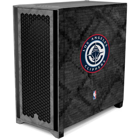NBA Los Angeles Clippers Black Rust Corsair 4000D Tempered Glass Mid-Tower ATX Case Skin