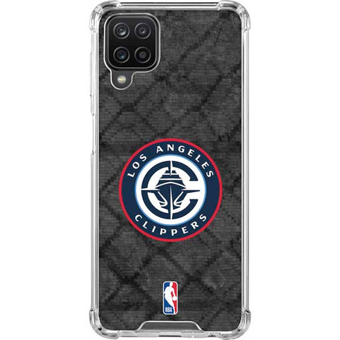 NBA Los Angeles Clippers Black Rust Galaxy A12 Clear Case