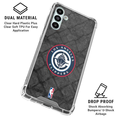 NBA Los Angeles Clippers Black Rust Galaxy A13 5G Clear Case