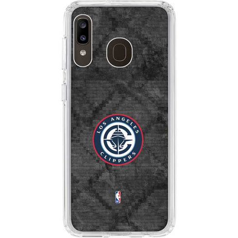 NBA Los Angeles Clippers Black Rust Galaxy A20 Clear Case