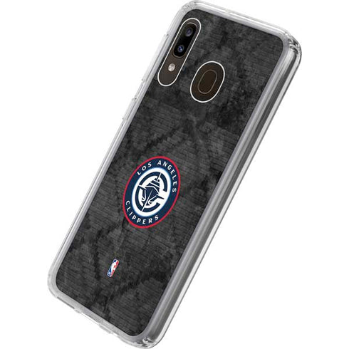 NBA Los Angeles Clippers Black Rust Galaxy A20 Clear Case