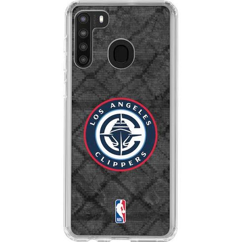 NBA Los Angeles Clippers Black Rust Galaxy A21 Clear Case