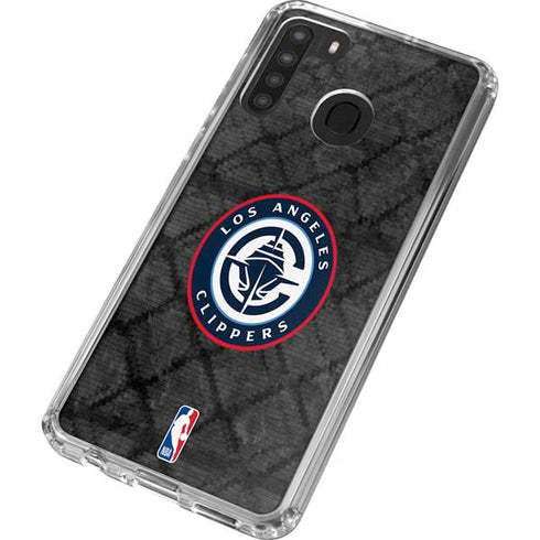 NBA Los Angeles Clippers Black Rust Galaxy A21 Clear Case