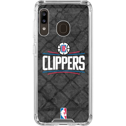 NBA Los Angeles Clippers Black Rust Galaxy A30 Clear Case