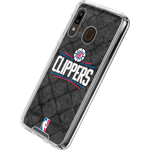 NBA Los Angeles Clippers Black Rust Galaxy A30 Clear Case