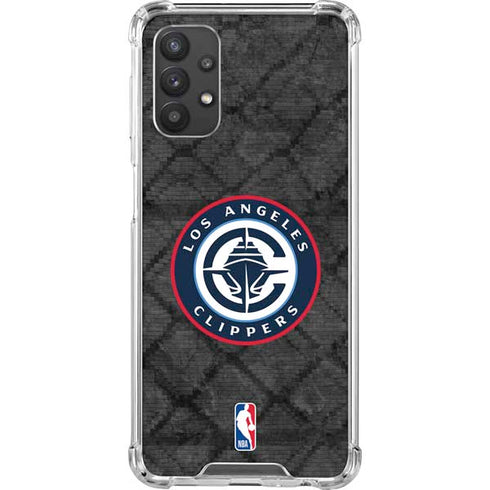 NBA Los Angeles Clippers Black Rust Galaxy A32 5G Clear Case