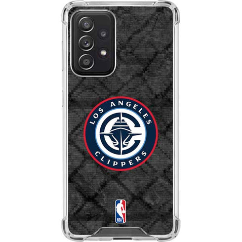 NBA Los Angeles Clippers Black Rust Galaxy A52 5G Clear Case