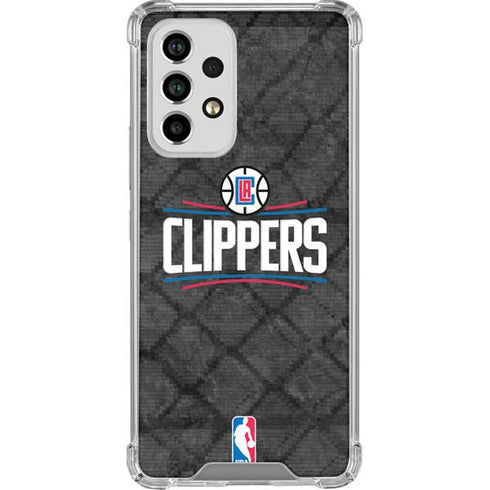 NBA Los Angeles Clippers Black Rust Galaxy A53 5G Clear Case
