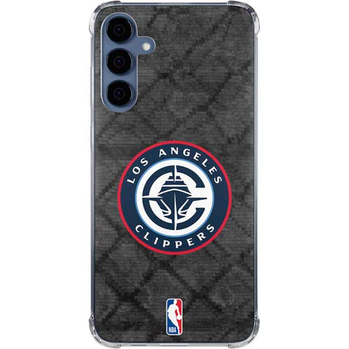 NBA Los Angeles Clippers Black Rust Galaxy A55 5G Clear Case