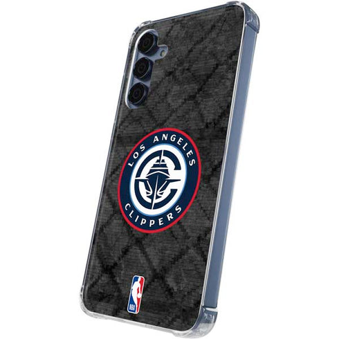 NBA Los Angeles Clippers Black Rust Galaxy A55 5G Clear Case