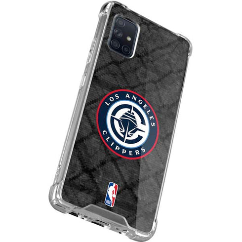NBA Los Angeles Clippers Black Rust Galaxy A71 5G Clear Case