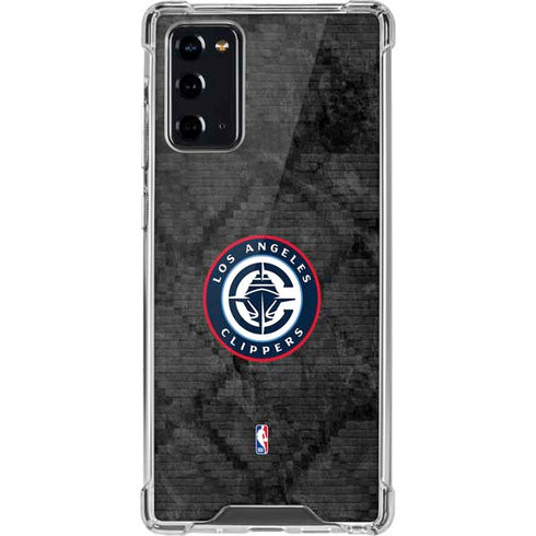 NBA Los Angeles Clippers Black Rust Galaxy Note20 5G Clear Case