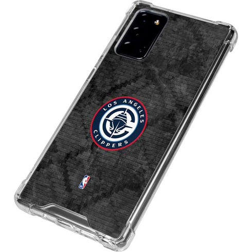 NBA Los Angeles Clippers Black Rust Galaxy Note20 5G Clear Case
