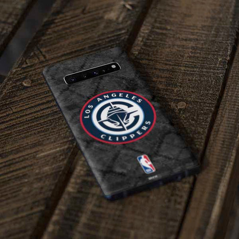 NBA Los Angeles Clippers Black Rust Galaxy S10 Skin