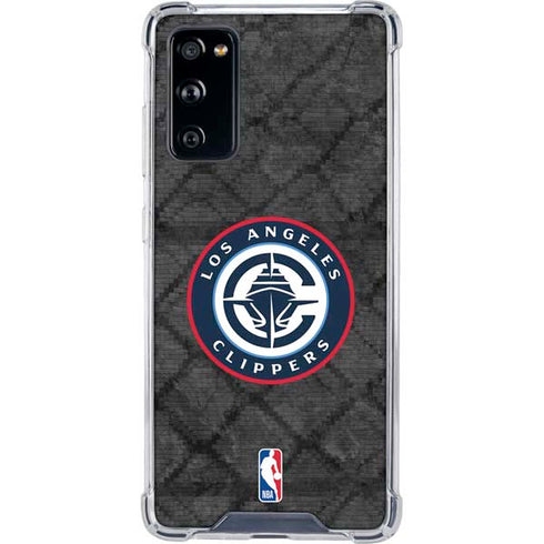 NBA Los Angeles Clippers Black Rust Galaxy S20 FE Clear Case