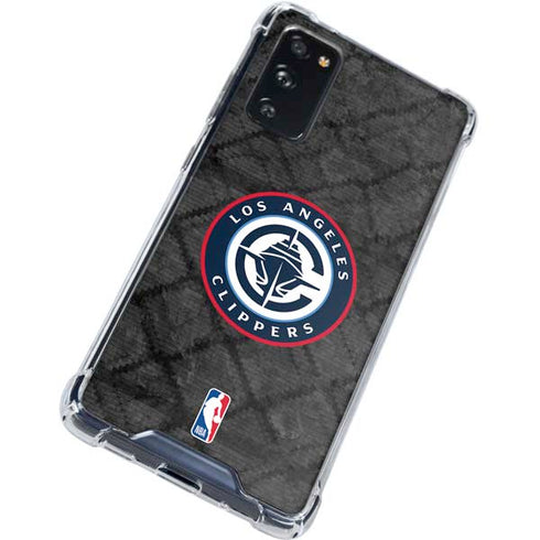 NBA Los Angeles Clippers Black Rust Galaxy S20 FE Clear Case