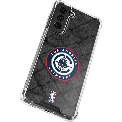 NBA Los Angeles Clippers Black Rust Galaxy S21 FE Clear Case