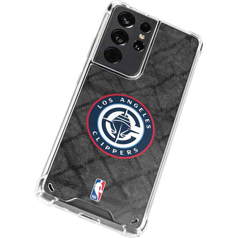 NBA Los Angeles Clippers Black Rust Galaxy S21 Ultra 5G Clear Case