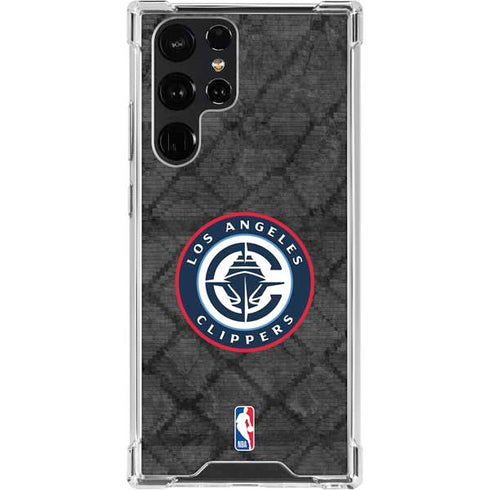 NBA Los Angeles Clippers Black Rust Galaxy S22 Ultra Clear Case