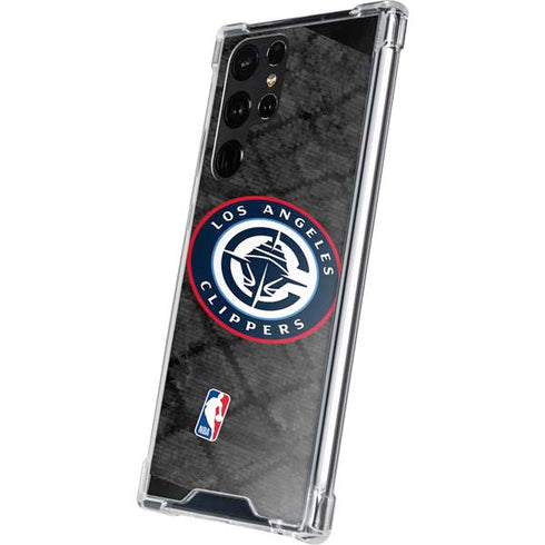 NBA Los Angeles Clippers Black Rust Galaxy S22 Ultra Clear Case
