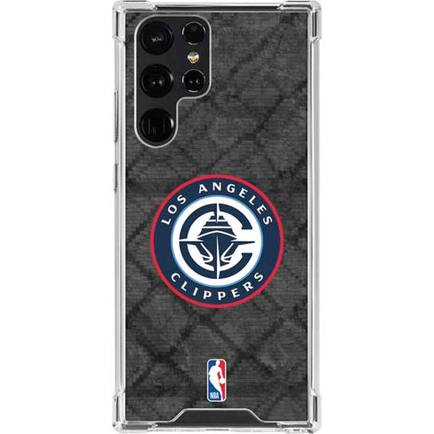 NBA Los Angeles Clippers Black Rust Galaxy S23 Ultra Clear Case