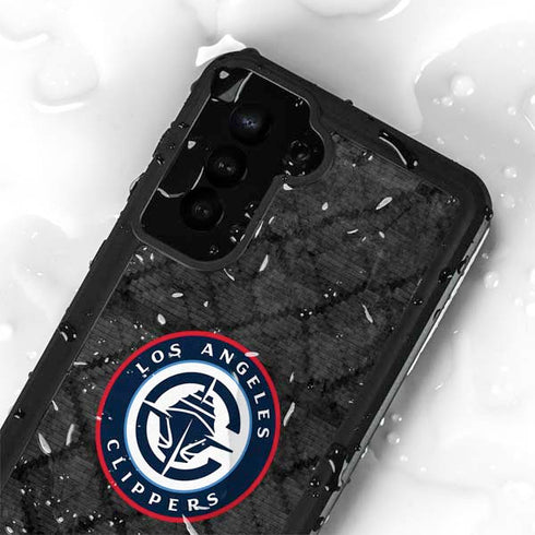 NBA Los Angeles Clippers Black Rust Galaxy S23 Waterproof Case