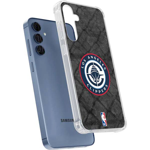 NBA Los Angeles Clippers Black Rust Galaxy S24 Clear Case