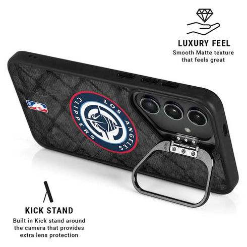 NBA Los Angeles Clippers Black Rust Galaxy S24 Plus Kickstand Case