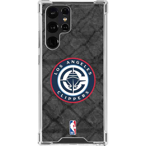 NBA Los Angeles Clippers Black Rust Galaxy S24 Ultra Clear Case