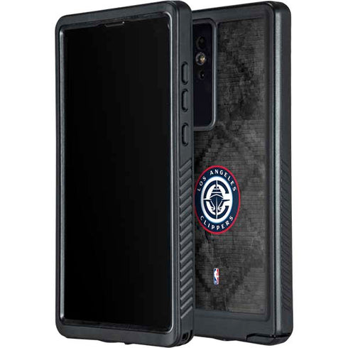 NBA Los Angeles Clippers Black Rust Galaxy S24 Ultra Waterproof Case