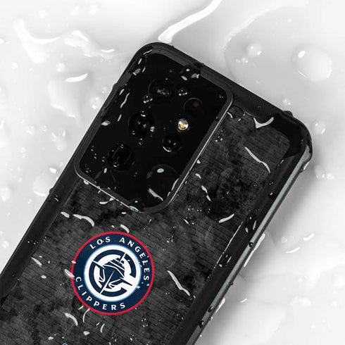 NBA Los Angeles Clippers Black Rust Galaxy S24 Ultra Waterproof Case