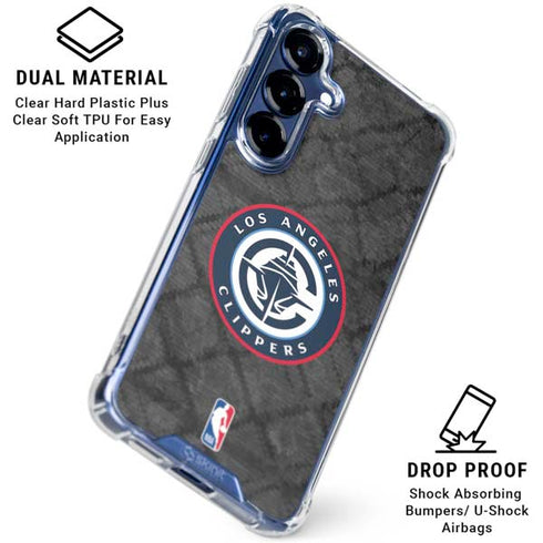 NBA Los Angeles Clippers Black Rust Galaxy S25 Plus Clear Case