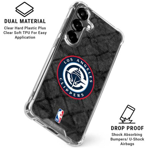 NBA Los Angeles Clippers Black Rust Galaxy S26 Clear Case