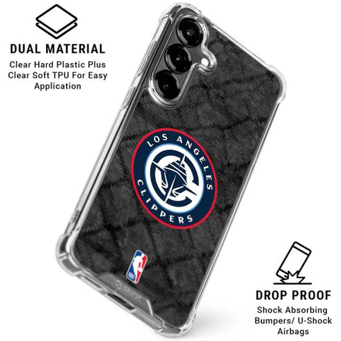 NBA Los Angeles Clippers Black Rust Galaxy S26 Plus Clear Case