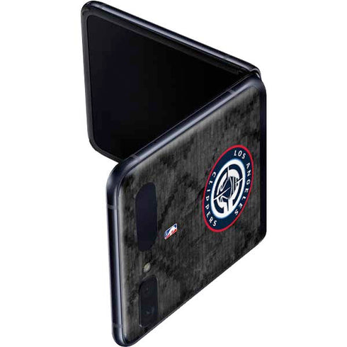 NBA Los Angeles Clippers Black Rust Galaxy Z Flip Skin